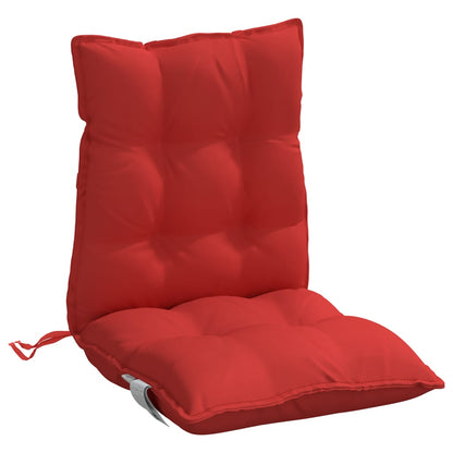 Cuscini per Sedia Schienale Basso 4 pz Rossi in Tessuto Oxford | homemem39