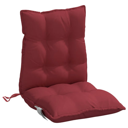Cuscini per Sedia Schienale Basso 2pz Rosso Vino Tessuto Oxford | homemem39