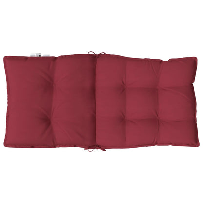 Cuscini per Sedia Schienale Basso 2pz Rosso Vino Tessuto Oxford | homemem39