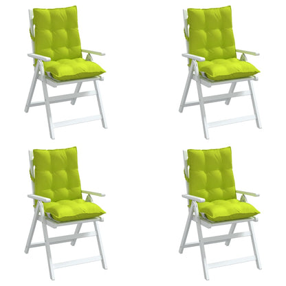 Cuscini Sedia Schienale Basso 4 pz Verde Chiaro Tessuto Oxford | homemem39