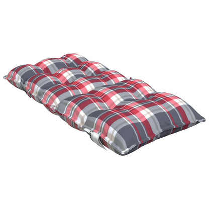 Cuscini Sedia Schienale Basso 4 pz Quadri Rosso Tessuto Oxford | homemem39
