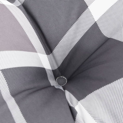 Cuscini Sedia Schienale Basso 2 pz Quadri Grigio Tessuto Oxford | homemem39
