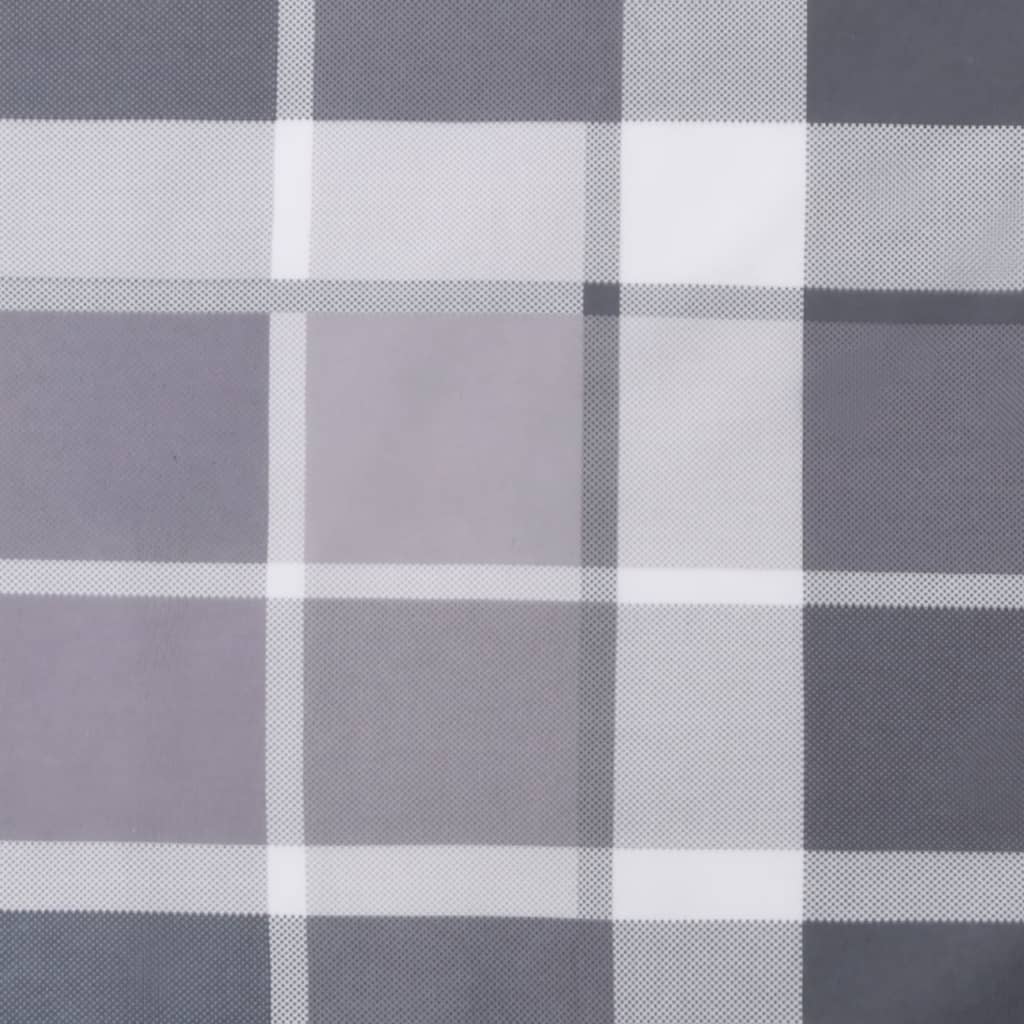 Cuscini Sedia Schienale Basso 6 pz Quadri Grigio Tessuto Oxford | homemem39