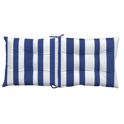 Cuscini Sedia Schienale Basso 6 pz a Righe Blu e Bianche Oxford | homemem39