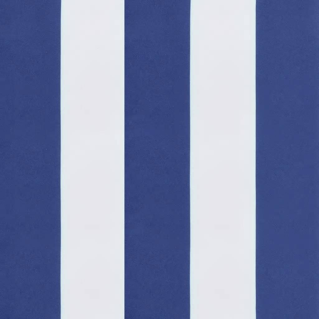 Cuscini Sedia Schienale Basso 6 pz a Righe Blu e Bianche Oxford | homemem39