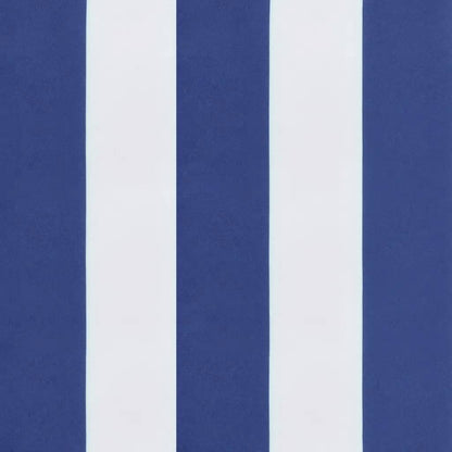 Cuscini Sedia Schienale Basso 6 pz a Righe Blu e Bianche Oxford