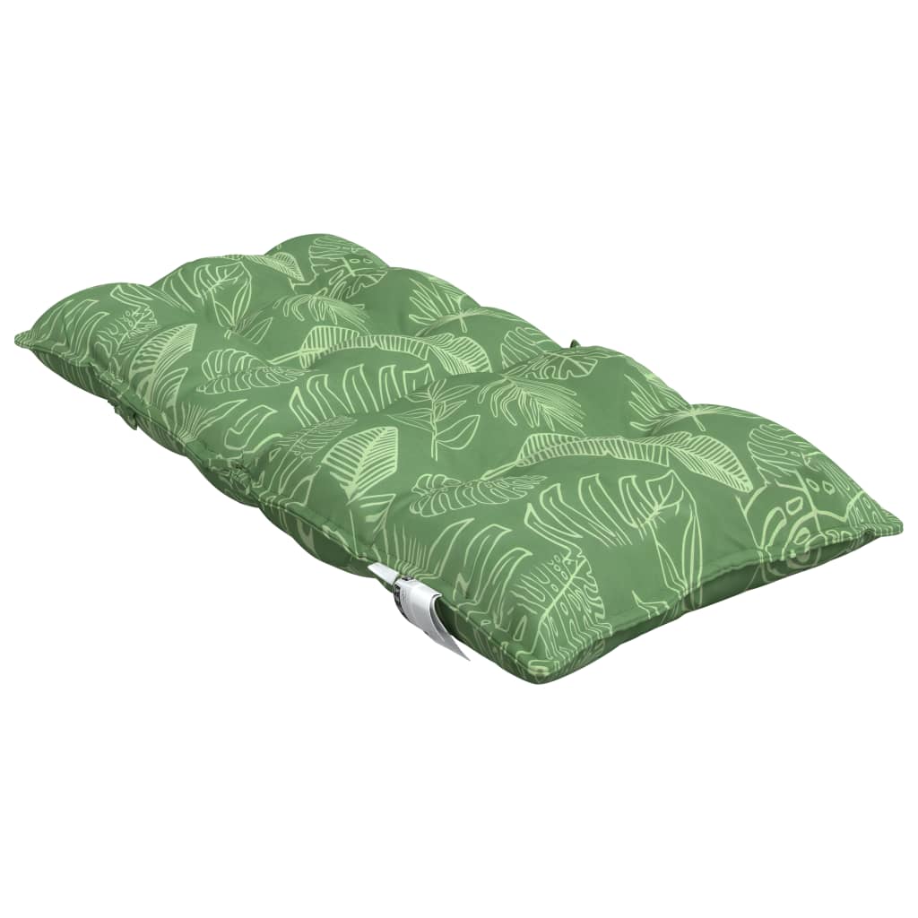 Cuscini Sedia Schienale Basso 2 pz Motivo Foglie Tessuto Oxford | homemem39