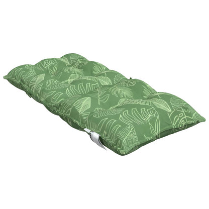 Cuscini Sedia Schienale Basso 4 pz Motivo Foglie Tessuto Oxford | homemem39