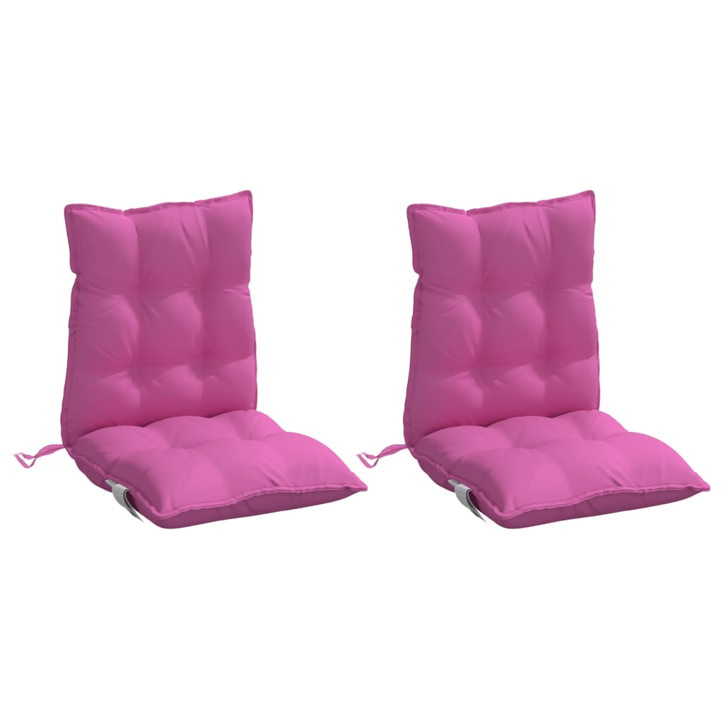 Cuscini per Sedia Schienale Basso 2 pz Rosa in Tessuto Oxford | homemem39