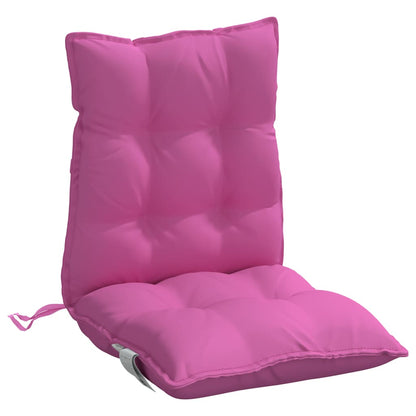 Cuscini per Sedia Schienale Basso 2 pz Rosa in Tessuto Oxford | homemem39