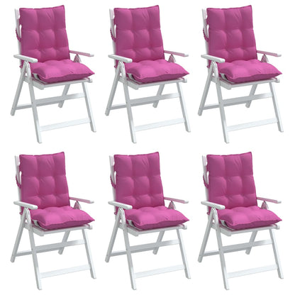 Cuscini per Sedia Schienale Basso 6 pz Rosa in Tessuto Oxford | homemem39