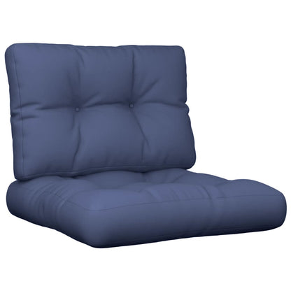 Pallet Cushion Set Navy Blue 60x40x12 cm in Fabric