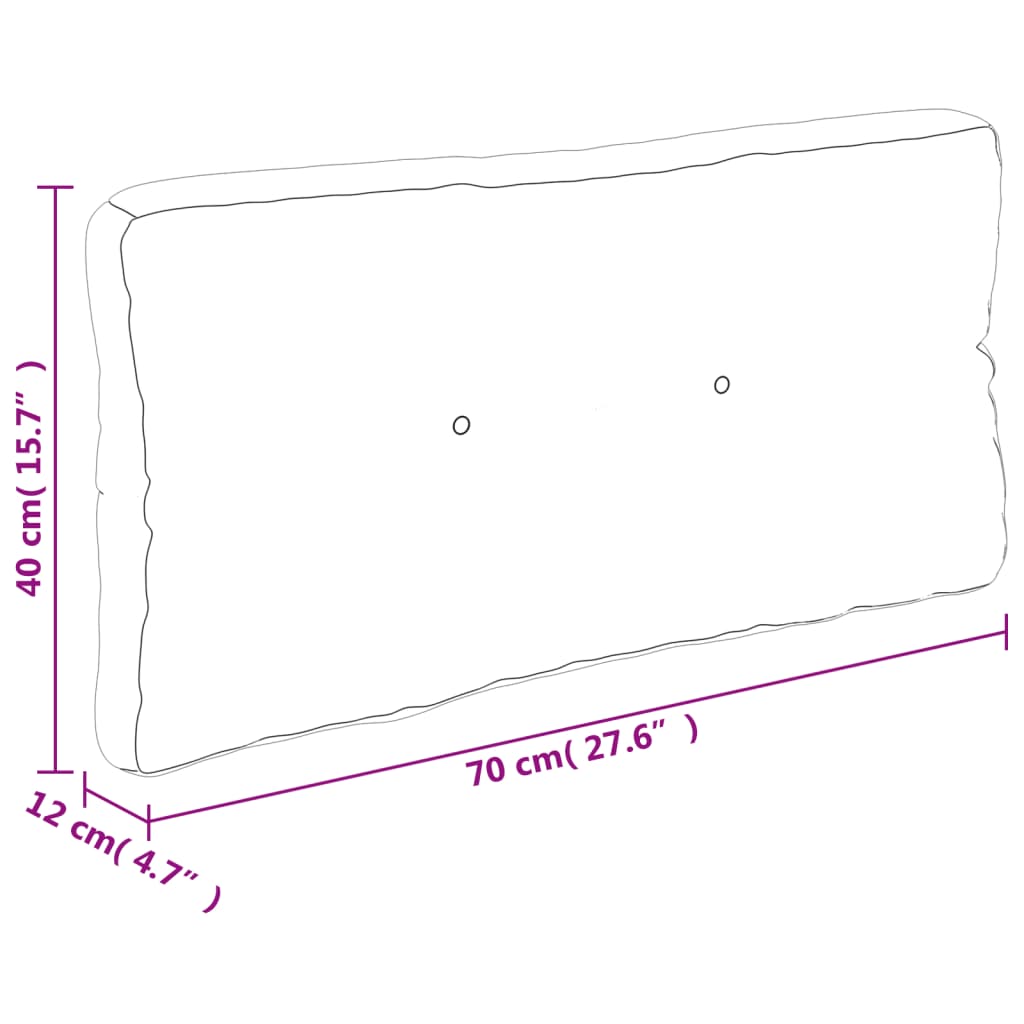 Set Cuscini per Pallet Blu Marino 70x40x12 cm in Tessuto