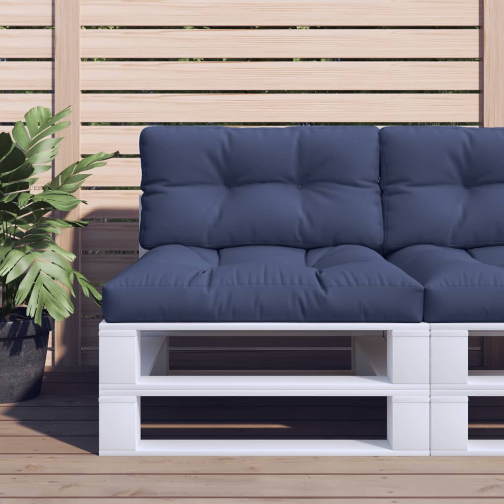 Pallet Cushion Set Navy Blue 70x40x12 cm in Fabric