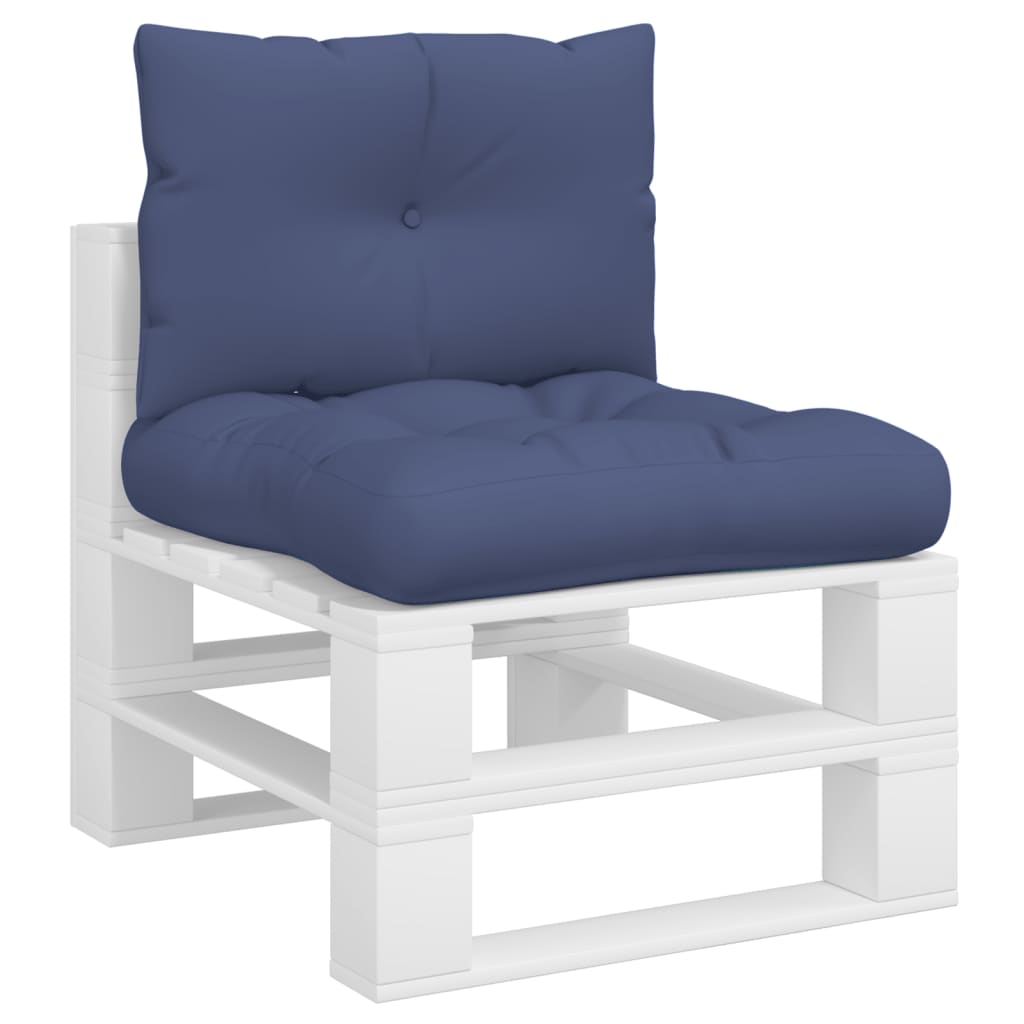 Set Cuscini per Pallet Blu Marino 60x38x13 cm in Tessuto - homemem39