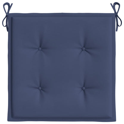 Cuscini per Pallet 2 pz Blu Marino 40x40x3 cm in Tessuto Oxford