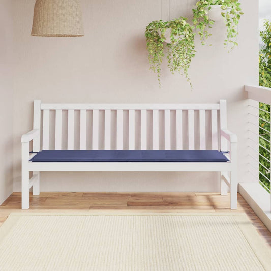 Navy Blue Bench Cushion 180x50x3 cm in Oxford Fabric