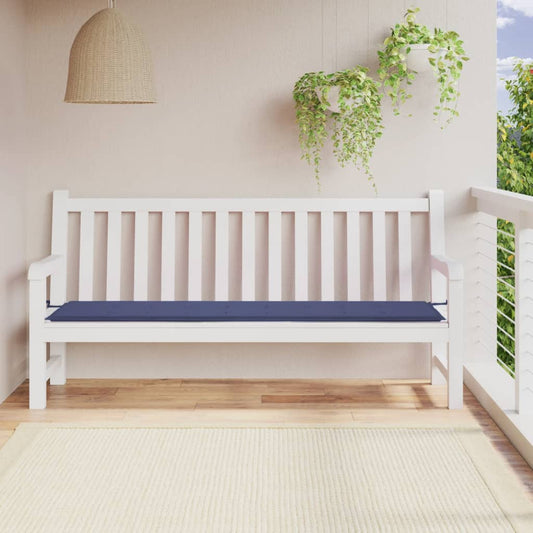 Garden Bench Cushion Navy Blue 200x50x3 cm Oxford Fabric