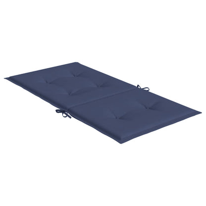 Cuscini Sedia Schienale Basso 2 pz Blu Marino in Tessuto | homemem39