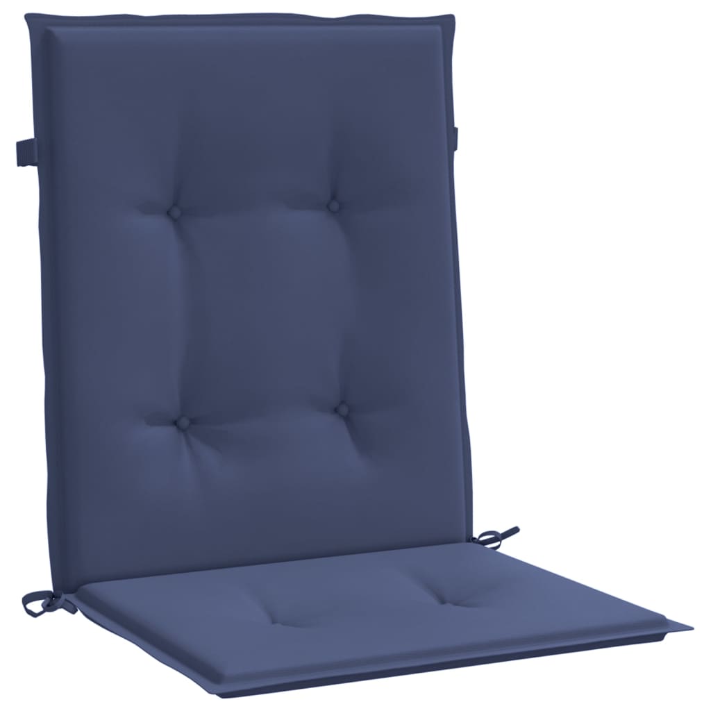 Cuscini Sedia Schienale Basso 6 pz Blu Marino in Tessuto | homemem39