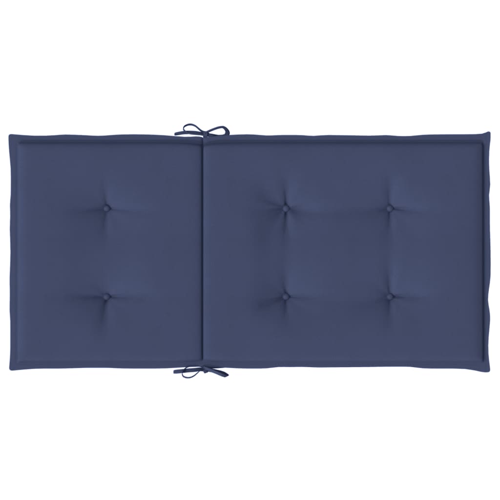 Cuscini Sedia Schienale Basso 6 pz Blu Marino in Tessuto | homemem39