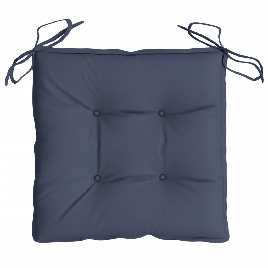 Cuscini per Sedia 2 pz Blu Marino 50x50x7 cm in Tessuto Oxford