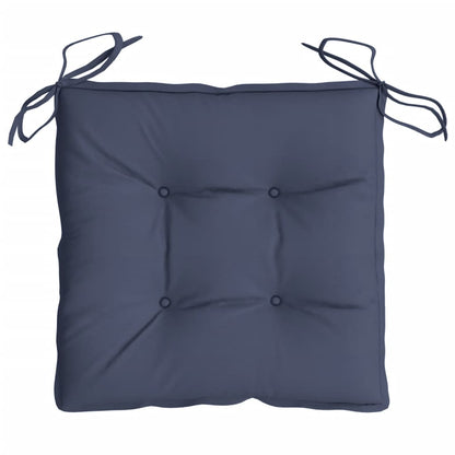 Cuscini per Sedia 2 pz Blu Marino 50x50x7 cm in Tessuto Oxford