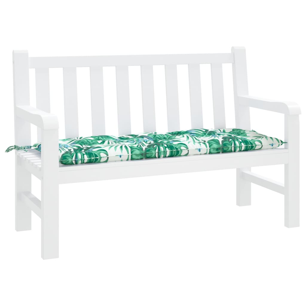 Cuscino Panca Giardino a Foglie 120x50x7 cm in Tessuto Oxford - homemem39