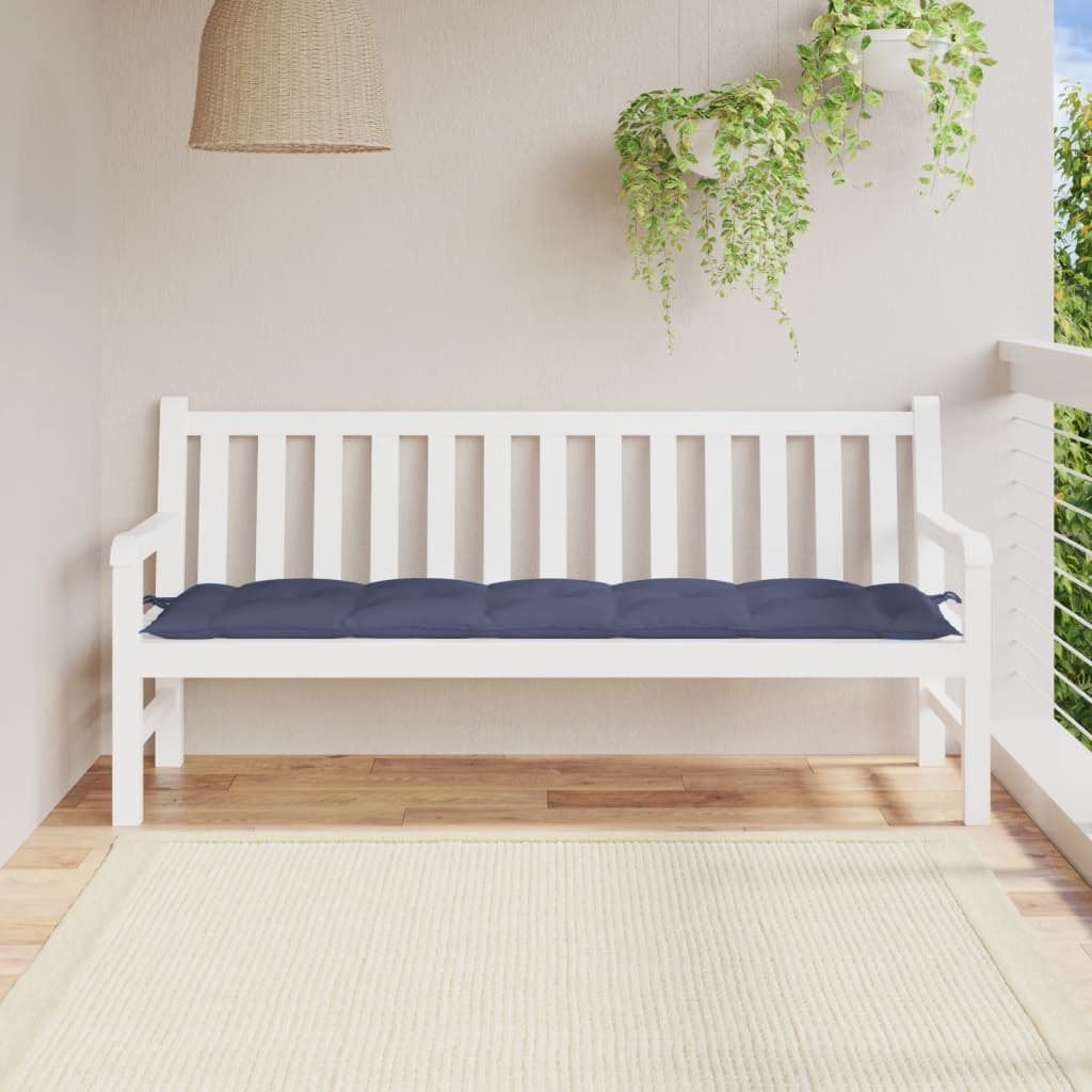 Cuscino Panca Giardino Blu Marino 180x50x7 cm in Tessuto Oxford | homemem39