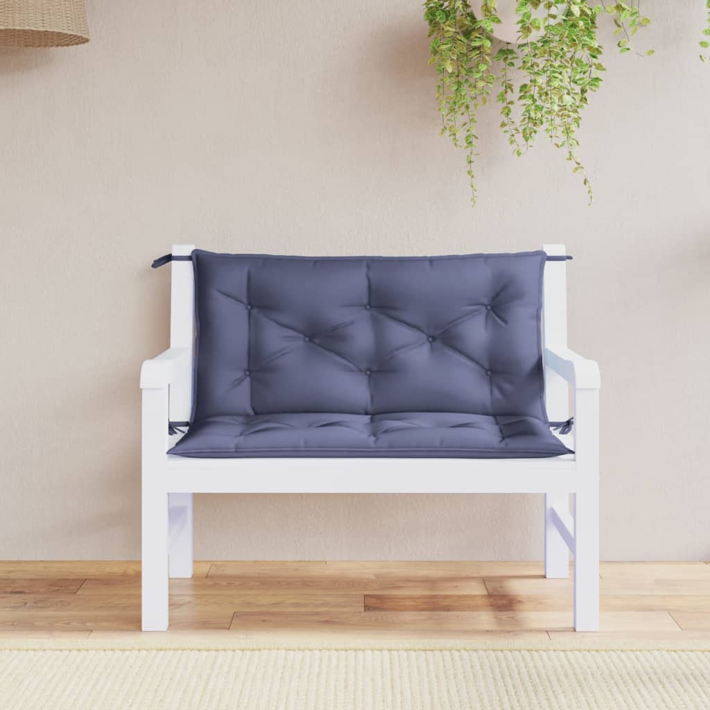 Cuscini per Panca 2 pz Blu Marino 100x50x7 cm in Tessuto Oxford | homemem39