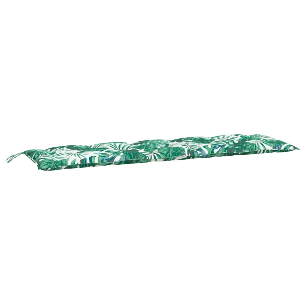 Cuscini Panca Giardino 2 pz a Foglie 180x50x7cm Tessuto Oxford