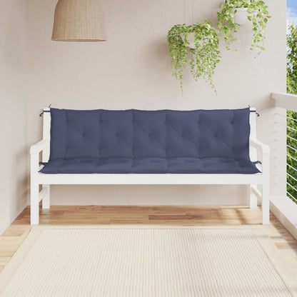 Cuscini per Panca 2 pz Blu Marino 180x50x7 cm in Tessuto Oxford - homemem39