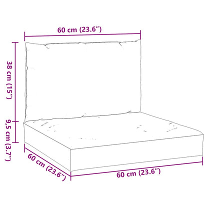 Cuscini per Pallet 2 pz Motivo a Foglie Tessuto