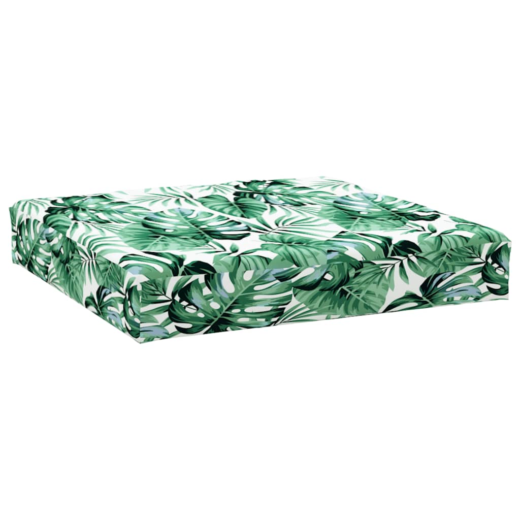 Pallet Cushion with Leaf Pattern 60x60x10 cm in Oxford Fabric
