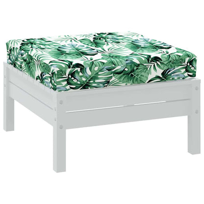 Cuscino Pallet Motivo a Foglie 60x60x9,5 cm in Tessuto Oxford