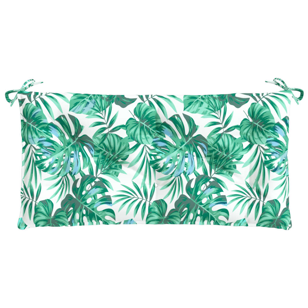 Cuscino Panca Giardino a Foglie 110x50x7 cm in Tessuto Oxford