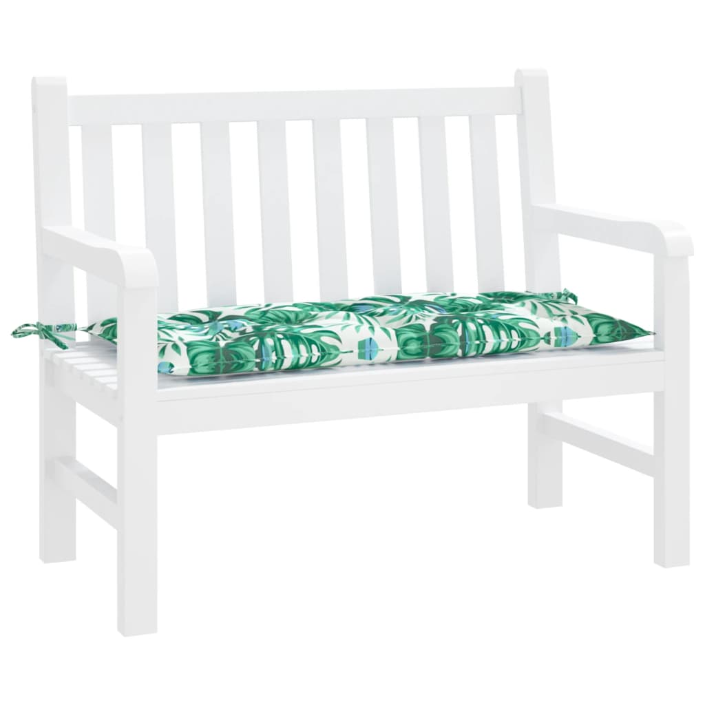 Cuscino Panca Giardino a Foglie 110x50x7 cm in Tessuto Oxford - homemem39