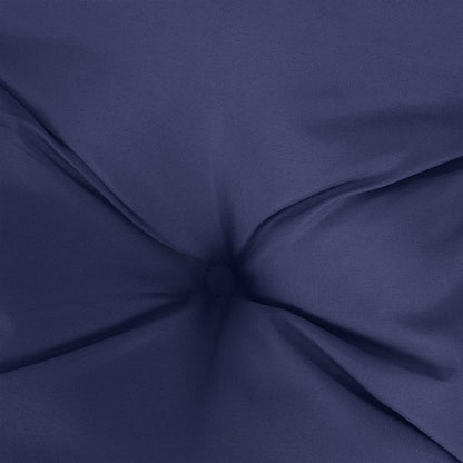 Cuscino Rotondo Blu Marino Ø 60x11 cm in Tessuto Oxford