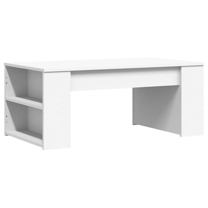 Tavolino da Salotto Bianco 102x55x42 cm in Legno Multistrato | homemem39