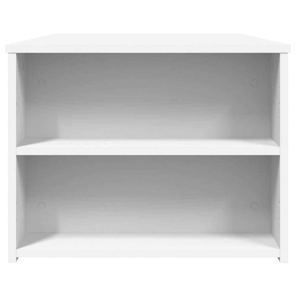 Tavolino da Salotto Bianco 102x55x42 cm in Legno Multistrato | homemem39