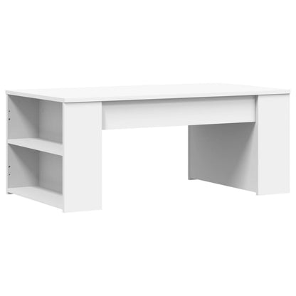 Tavolino da Salotto Bianco 102x55x42 cm in Legno Multistrato | homemem39