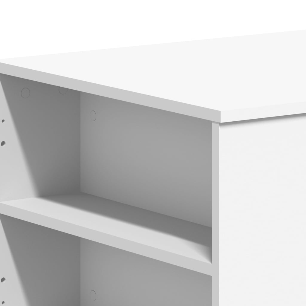 Tavolino da Salotto Bianco 102x55x42 cm in Legno Multistrato | homemem39
