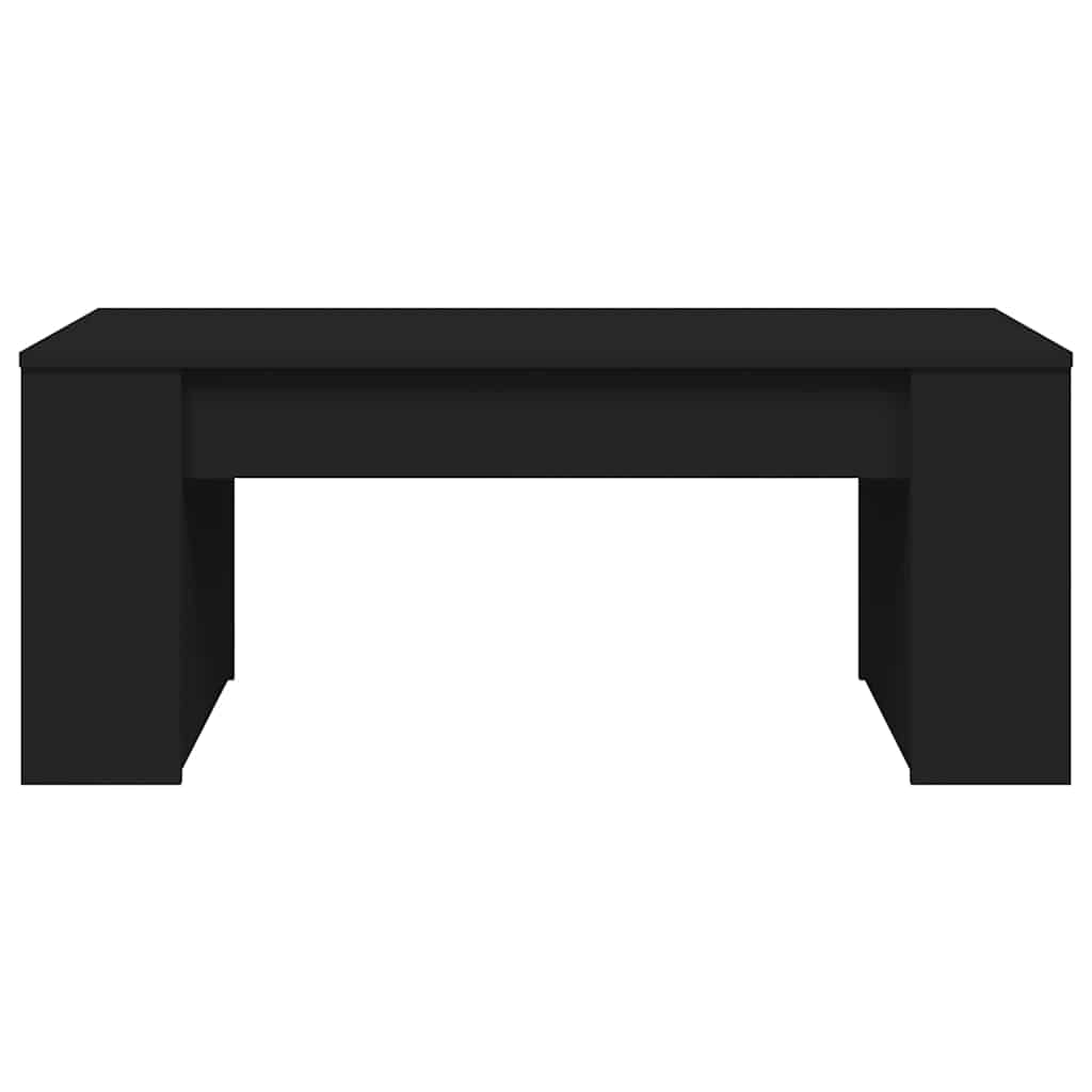 Tavolino da Salotto Nero 102x55x42 cm in Legno Multistrato