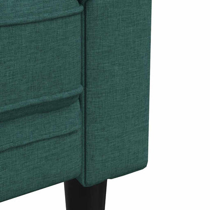 Divano Chesterfield a 2 Posti Verde Scuro in Tessuto - homemem39