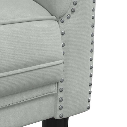 Divano a 2 Posti Grigio Chiaro in Velluto - homemem39