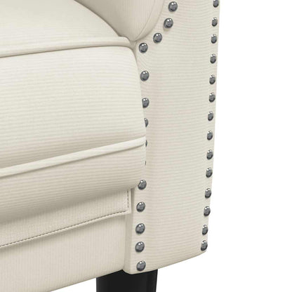 Divano a 2 Posti Crema in Velluto - homemem39