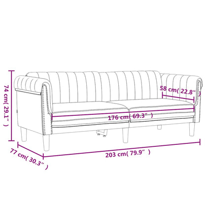 Divano a 3 Posti Giallo in Velluto - homemem39