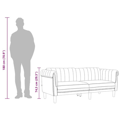 Divano a 3 Posti Marrone in Similpelle Scamosciata - homemem39