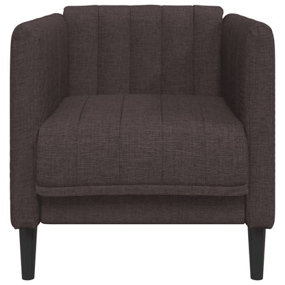 Dark Brown Armchair in Fabric