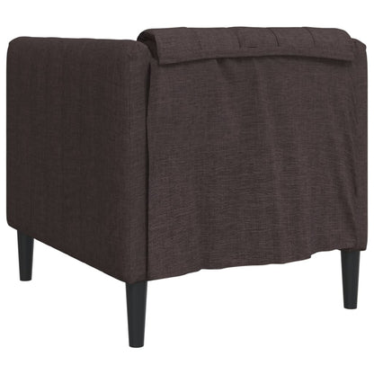 Dark Brown Armchair in Fabric